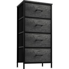 Polyester Chest of Drawers Sorbus Drawer Black Chest of Drawer 17.8x37.5"