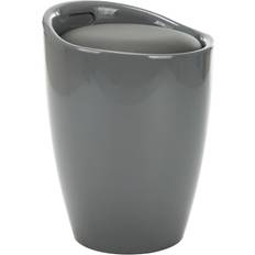 Gråa - Läder Sittpallar vidaXL Storage Krakk
