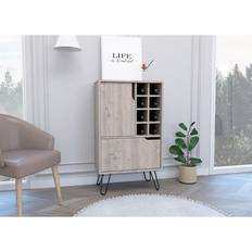 Beige Liquor Cabinets Depot E-Shop DE-BLZ6475 Zamna Liquor Cabinet