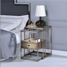 Multicolored Nesting Tables Acme Furniture Enca Collection 84470 2 Tempered Nesting Table