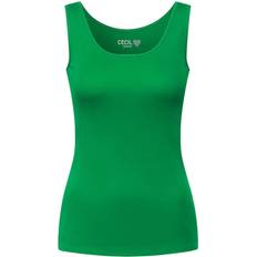 Cecil Linda Uni Color Top - Cheeky Green