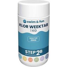 Bassengkjemi Swim & Fun Weektab Slow Chlorine Tablets 200g 1kg