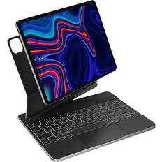 Keyboards Doqo Metal Magnetic Keyboard Case for ipad pro 11 inch 4th-2022/3rd-2021/2nd-2020/1st-2018 gen and ipad Air 10.9" 5th/4th gen,Multi-Trackpad,Floating Cantilever,360° Rotatable,Slim-Black