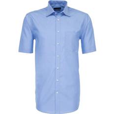 Non-iron Fil a Fil Short Sleeve Business Shirt - Medium Blue