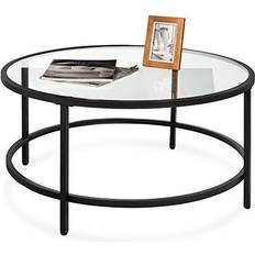 Coffee Tables Best Choice Products 36in Modern Tempered Glass Coffee Table