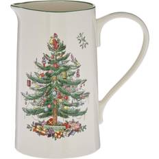 Green Cream Jugs Spode Christmas Tree Green Trim Cream Jug