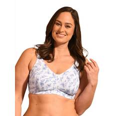 Susa Women's Blue-Flower Bra - Opaque
