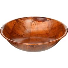 Brown Salad Bowls Winco WWB-10 Wooden Woven Salad Bowl