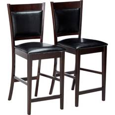 Counter height Coaster Jaden Casual Espresso Counter-Height Bar Stool