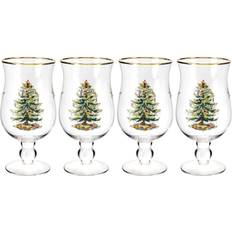 Green Beer Glasses Spode Christmas Tree Tulip Stemmed Beer Glass