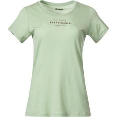 Bergans t shirt Bergans Graphic Wool Tee Women - Light Jade Green/Chianti Red