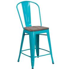 Blue Bar Stools Flash Furniture ET3534 Collection Bar Stool