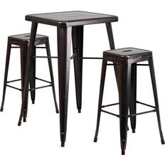 Bar Tables Flash Furniture Stone Commercial Grade 23.75 Square Bar Table