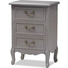 Gray Bedside Tables Baxton Studio Capucine Antique French Country Cottage Bedside Table