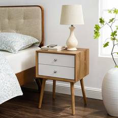 Modway White Bedside Tables modway Ember Collection EEI-4343-NAT-WHI Bedside Table