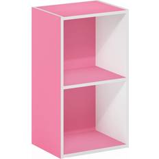 Pink Book Shelves Furinno Pasir 2-Tier Bokhylle