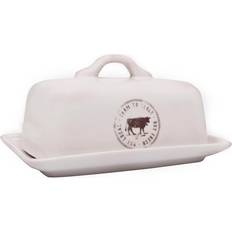 Multicolored Butter Dishes 3R Studios Co-Op Stoneware Cow Decal Butter Dish