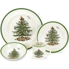 Green Dinner Sets Spode Christmas Tree 4 Place Servise