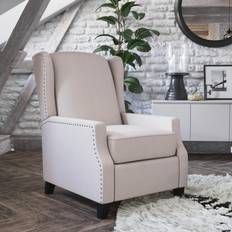 Recliner - White Armchairs Flash Furniture Prescott Traditional Style Slim Armchair