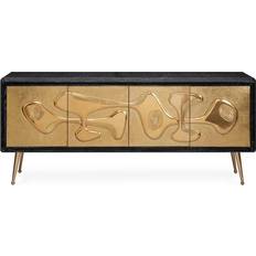 Gold Storage Cabinets Reform Credenza BLACK/GOLD Storage Cabinet