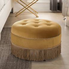 Jennifer Taylor Yolanda Tufted Decorative Round Ottoman