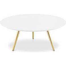 Modway White Coffee Tables modway Lippa 36" Round Wood Top Coffee Table