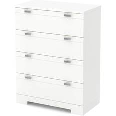 White Chest of Drawers South Shore Reevo Pure White Chest of Drawer 33x40.2"