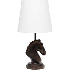 Simple Designs 17.25" Shaped Bedside Table Lamp