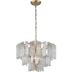 CORBETT LIGHTING Piemonte 8 Light Chandelier Royal Gold Pendant Lamp