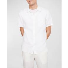 Linen - Men Clothing Vince White Pocket Shirt