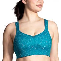 Blu - Corsa Reggiseni Brooks Sportivo Drive Lagoon Specke Print Donna