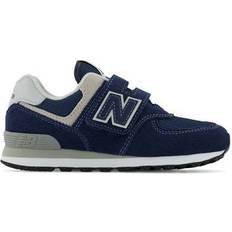 Kid's 574 Core Hook & Loop - Navy with white