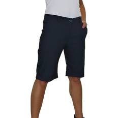 Paulo Due Ladies Above The Knee Stretch Shorts - Navy Blue