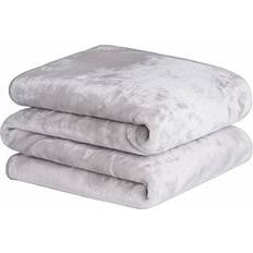 Dreamscene Luxury Faux Fur Mink Blankets Brown, Black, Yellow, Silver, Pink, Red, Purple, Beige (200x150cm)