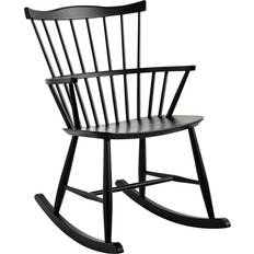 Black Rocking Chairs FDB Møbler J52G Rocking Chair 35"