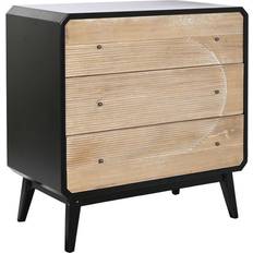 Noir Commodes Dkd Home Decor Black Wood Modern Chest of Drawer