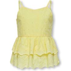 Kids Only Regular Fit O-Neck Top - Yellow/French Vanilla