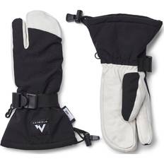 Kid's Softshell 3-Finger Ski Gloves - Black