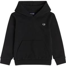 Fred Perry Laurel Back Kids Black Hooded Sweatshirt