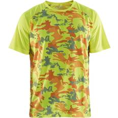 Blåkläder T-Shirt Functioneel Camo - High-Vis Geel/Grijs