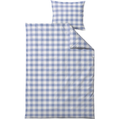 Södahl Gingham Juniorsengetøj Sky Blue