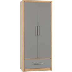 SECONIQUE Seville Gloss Oak 2 Door with Wardrobe