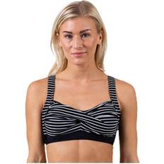 Poliamida Tops de bikini Abecita Wild In Stripes Kanters Twisted Top White/Black Female