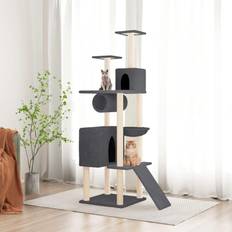 vidaXL Cat Tree with Sisal Scratching Posts 168 cm