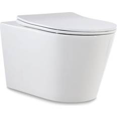 Blå Toiletter & WC Blue Label Hængeskål rimfree med soft close sæde