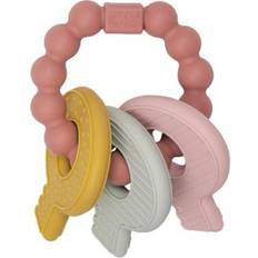Little Dutch Rubo Toys Silicone Teething toy keychain pink [Ukendt]