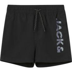 Schwarz Badehosen Jack & Jones Swim Spice Logo Short schwarz