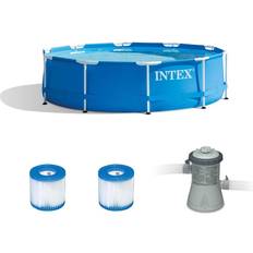 Filter Cartridges Intex 10 x 2.5 Foot Above Ground Pool Cartridge 2 Pack Pump 120 x 120 x 30 Blue