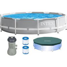 30 above ground pools Intex 10' x 30" Above Ground Pool w/ Cartridge Pump, 2 Filters & Cover 40 Grey 40