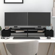 vidaXL skærmholder 100x27,5x15 massivt TV-bord